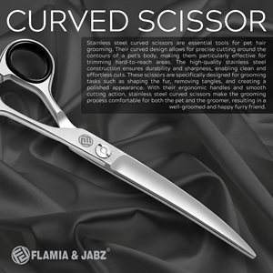 Juego de tijeras de aseo para mascotas veterinarias en forma de animal plateado de 7,5 pulgadas, dientes de espina de pescado de acero inoxidable con 4 tijeras - Product Image 4