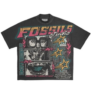 Camisetas de algodón de peso pesado Personalizar trabajo de pantalla Impresión de pantalla Camiseta vintage Hombres Camisetas de gran tamaño camiseta servicio rápido - Product Image 6