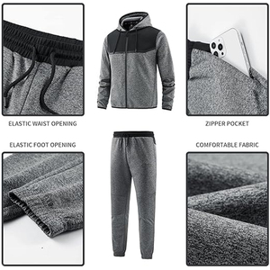 Vente en gros de survêtements d'entraînement de gymnastique personnalisés pour hommes survêtement de jogging OEM avec logo personnalisé fournisseur de survêtements de plein air - Product Image 1
