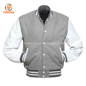 OEM personalizado Letterman lana cuero más tamaño de los hombres Varsity chaqueta Chenille parches personalizados bordado Logo Varsity chaquetas - Product Image 4