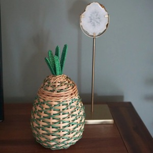 Panier de rangement multifonctionnel moderne en rotin ananas écologique - Product Image 6