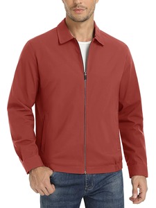 เสื้อแจ็กเก็ตผ้าสักหลาดลายสก๊อตแบบย้อนยุคของผู้ชายเสื้อกันลมแขนยาวแบบลำลองสำหรับฤดูใบไม้ผลิและฤดูใบไม้ร่วง - Product Image 2