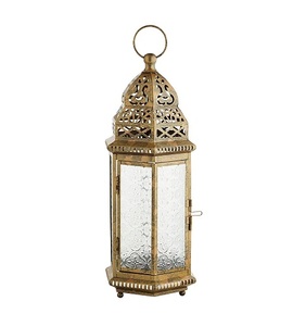 Lanterne marocaine de conception fantastique lanterne suspendue en métal et en verre rouge de qualité supérieure pour accessoires de décoration intérieure - Product Image 6