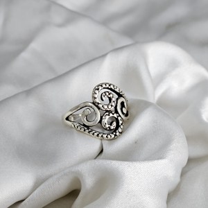 Anillo con diseño de espiral de plata Lisa 925 unisex, estilo religioso para bodas, compromisos, fiestas, aniversarios, Idea de regalo - Product Image 5