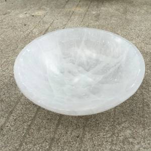 Wholesale Natural <b>Crystal</b> Healing Stones Carved Selenite Bowl Spiritual Feng Shui Mascot Love Home <b>Decoration</b> Gift - Product Image 2