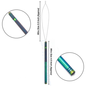 Rainbow Hair Extension Pulling Loop Tool for Micro Nano <b>Beads</b> Installation – Professional Wire Loop Threader for Hair Extensions - Product Image 1