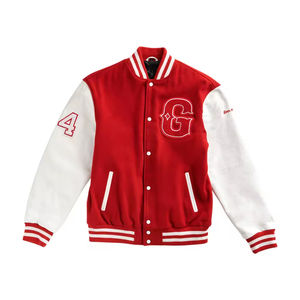 Veste de baseball pour homme de haute qualité, faite à la main |   Veste universitaire de baseball avec design patchwork sur le devant, imperméable et épaisse - Product Image 5