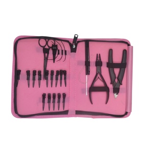 Hair Extension Tools Kit with Hair Extension Clips Professional Hair Extension <b>Pliers</b> <b>Set</b> Rose Gold 10 <b>Set</b> for Commercial - Product Image 2