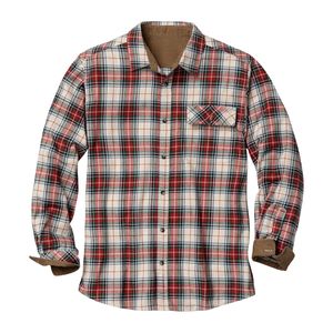 Camisa de Franela de Invierno para Hombre, Forrada de Sherpa, a Cuadros, Informal, de Trabajo, Gruesa, de Manga Larga, con Botones, Cálida, de Algodón - Product Image 4
