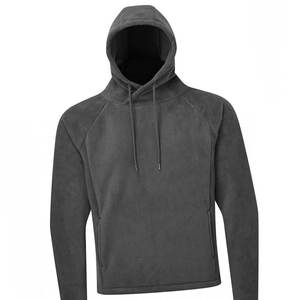 Sweat à capuche en polaire de qualité supérieure pour hommes hiver chaud doux couleur unie décontracté Streetwear à manches longues sweat à capuche OEM Logo - Product Image 5