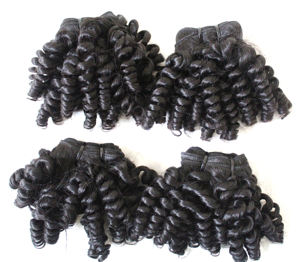 Prêt-à-expédier Extensions de tissage de cheveux brésiliens Vague bouclée crue Paquets de cheveux humains afro à double tirage Trame la plus chère Remy" - Product Image 4