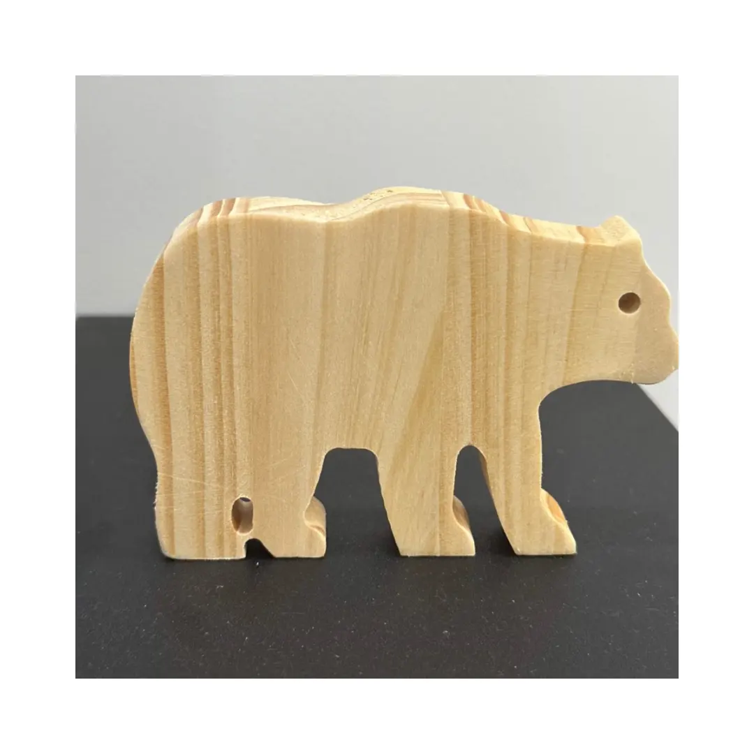 Animal de madera hecho a mano con estilos personalizados pintura decorativa madera hecha de madera de haya