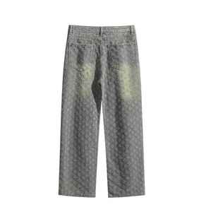 ชุดสูทผ้ายีนส์สำหรับผู้ชาย, กางเกงขาบานเสื้อเชิ้ตลำลองเทรนด์ใหม่ - Product Image 6