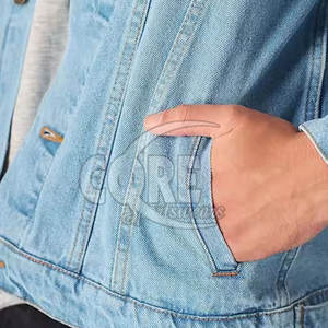 Chaqueta vaquera para hombre de diseño personalizado 2025, chaqueta vaquera de invierno para hombre de último estilo de alta calidad - Product Image 5