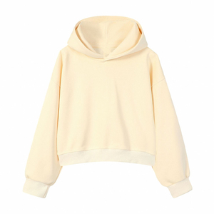 Customize Pullover Hoodies Women <b>Crop</b> <b>Top</b> Wholesale Cropped Hoodies For Ladies - Product Image 1