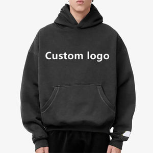 Vente en gros 2025 Nouvel arrivage Oem Meilleur design Sweats à capuche vierges LOGO personnalisé Pull à capuche marron en coton éponge pour hommes - Product Image 5