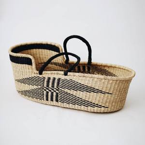 Changing Seagrass <b>Baskets</b> Woven Moses <b>Baskets</b> for New Born <b>Babies</b> and Dolls Customized Sizes Accepted - Product Image 2