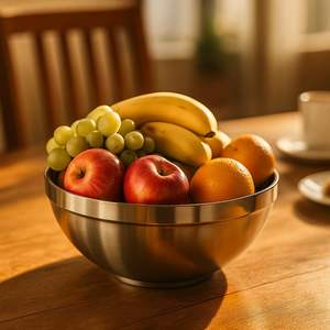 Bol de service polyvalent en métal de style indien, idéal pour les comptoirs de café, l'affichage des plats en hôtel, les réceptions familiales et la mise en place de dîners à domicile. - Product Image 5