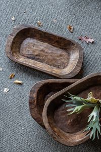 Premium Polished Eco-Friendly Solid Wood Rectangular Rustic Farmhouse Style Dough Bowl Wholesale - Product Image 2