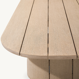 Table rectangulaire en teck, idéale pour les restaurants en plein air, offre beaucoup d'espace pour les aliments, style simple. - Product Image 6