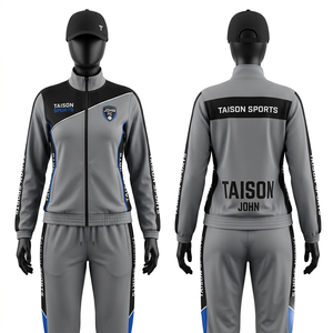 Ensemble uniforme de football en polyester interlock 280 GSM de qualité supérieure, bleu avec panneau contrastant, logo personnalisé par sublimation - Product Image 6