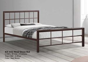 Duradera y moderna cama de metal con plataforma personalizada para el hogar Hotel apartamento camas de hierro doble King Queen - Product Image 2