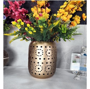 2023 Best Selling Aluminum Vase Gold Brushed <b>Ornaments</b> Flower Metal Vase Available at Reasonable Price - Product Image 1