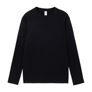 Heavy Cotton 220gsm 100% algodón suelto liso en blanco Casual logotipo personalizado impreso hombres mujeres Camiseta de manga larga para hombres - Product Image 4