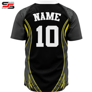 Venta al por mayor personalizado bordado hombres Jersey de béisbol con botón camisetas de béisbol uniforme de béisbol personalizado - Product Image 2