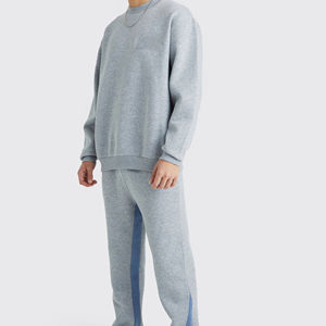 Pantalons de survêtement évasés unisexes de marque personnalisée, pantalons décontractés à jambes droites de couleurs contrastées pour hommes et femmes, bas actifs - Product Image 1