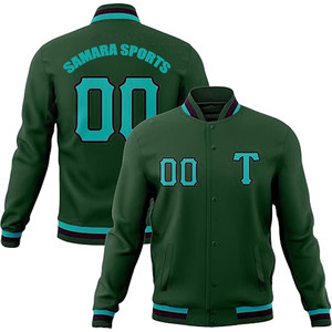 Chaquetas universitarias de último diseño para hombre, chaqueta transpirable con botones de retazos, chaquetas de béisbol con logotipo personalizado Letterman - Product Image 1