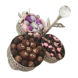 Nuevo Diseño 3 Chocolates Bowl Servidor Mesa Bandeja decorativa Bandeja de plata de alta calidad para servir en precio al por mayor - Product Image 4