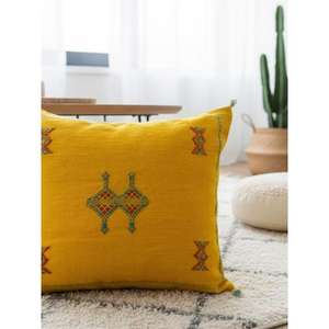 Funda de Almohada Marroquí Hecha a Mano, Funda de Cojín Tradicional Bereber, Cojín Decorativo Boho para Sofá, Almohada Decorativa de Algodón para el Hogar - Product Image 1