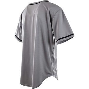 Maillot de baseball uni pour homme TBF-056, respirant, anti-humidité, 100 % polyester, boutonné, coupe classique, grandes tailles, imprimé - Product Image 4