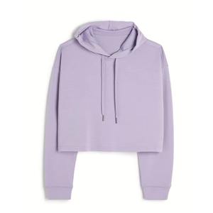 Sudadera corta personalizada para mujer, venta al por mayor, sudadera corta para uso diario, comodidad premium - Product Image 1
