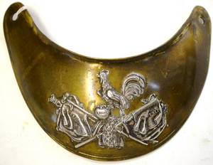 Empire ทหารราบเดอลิกน์เฮาส์กอร์เก็ททองเหลืองฝรั่งเศสสมัย19th พร้อมสายสลักขอบล่างด้วยเงิน - Product Image 1