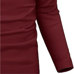 Nueva venta al por mayor de calidad profesional 100% algodón cuello alto Color sólido suéter hombres otoño estándar ODM Anti-retráctil - Product Image 4