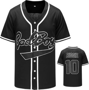 Tenue des années 90 pour homme, unisexe Badboy #10 Hip Hop Party Loose Baseball Jersey Shirt Clothing Women 100% Polyester - Product Image 1