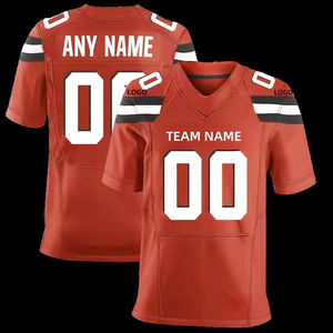 Uniformes personalizables de fútbol americano transpirable impresa de manga corta talla grande característica - Product Image 5