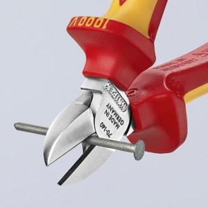Alicates de Corte Diagonal Knipex Cromados con Mangos Aislados con Certificación VDE y Empuñaduras Multicomponentes - Product Image 4