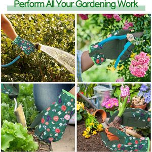 ถุงมือยางไนไตรล์สำหรับทำสวนกันน้ำระบายอากาศได้ดีมีหนามทนความร้อนสำหรับกำจัดวัชพืช - Product Image 5