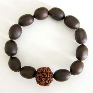 5 Mukhi Rudraksha Kantha Mala 54 + 1 Cuentas Panchmukhi naturales Tamaño de la cuenta-5 MM Hilo fuerte Energía Oración Meditación - Product Image 2