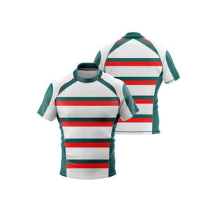 เครื่องแบบรักบี้โพลีเอสเตอร์แบบ100% ชุดทีมออกแบบได้ตามต้องการชุดกีฬาสำหรับผู้ใหญ่เยาวชนสั้นพิมพ์โลโก้ดิจิทัล - Product Image 1