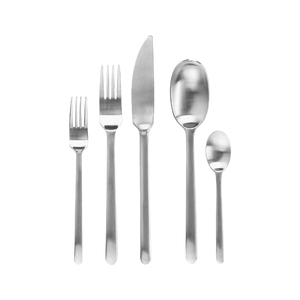 Juego de tenedores y cucharas de acero inoxidable, acabado dorado y plateado mate, pulido, grueso, martillado, de mango largo, estilo sencillo, para ensalada y sopa - Product Image 6