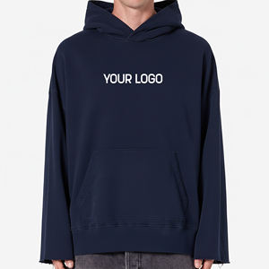 Sweat-shirts pour hommes de haute qualité, surdimensionnés, avec logo personnalisé brodé et imprimé, 100% coton molletonné, coupe-vent, effet délavé - Product Image 1