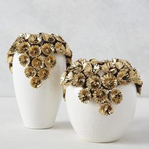 แจกันดอกไม้และแจกันดอกไม้สีทองสำหรับตกแต่งบ้านงานออกแบบทำมือที่ดีที่สุดในร่มดีไซน์แฮนด์เมด - Product Image 1
