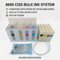Sistema de Tanque de Tinta CISS Compatible con Enlite, Sin Cartuchos, para Epson WF-C8690 WF-C8190 C6093 C8610, Kit de Cartuchos de Tinta Recargables