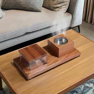 Wooden Bakhoor Burner Set With <b>Tealight</b> <b>Holder</b> Modern Wholesale Luxury Home Decor - Product Image 1