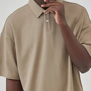 Nouveauté plus doux 100% coton nouvelle mode muscle fit t-shirt polo t-shirt brodé doux coton polos pour hommes - Product Image 2