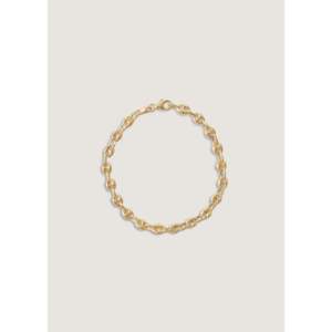 Bracelet chaîne marinée petite maille gonflée en or 14K 18K plaqué or rose, orné de diamants et de perles, style religieux, ancre, idéal pour cadeaux - Product Image 1